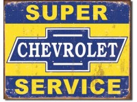 Enseigne Chevrolet en métal / Super Service